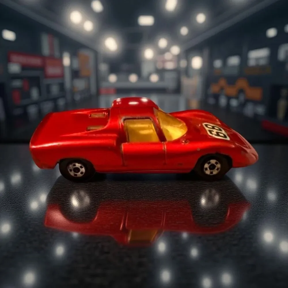 Vintage 1970 Matchbox Superfast # 68 Red Porsche 910 Diecast Car England